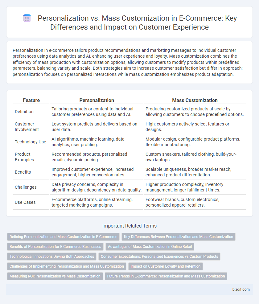 Personalization vs. Mass Customization in E-Commerce: Key Differences and Impact on Customer Experience