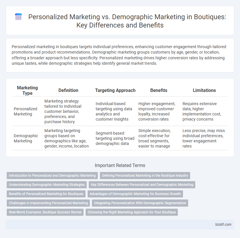 Personalized Marketing vs. Demographic Marketing in Boutiques: Key Differences and Benefits