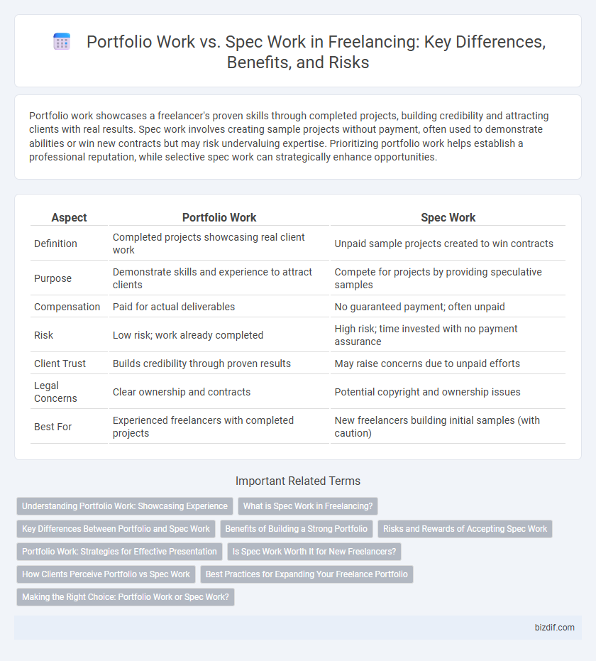 Portfolio Work vs. Spec Work in Freelancing: Key Differences, Benefits, and Risks