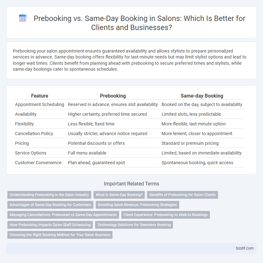 Prebooking vs. Same-Day Booking in Salons: Which Is Better for Clients and Businesses?