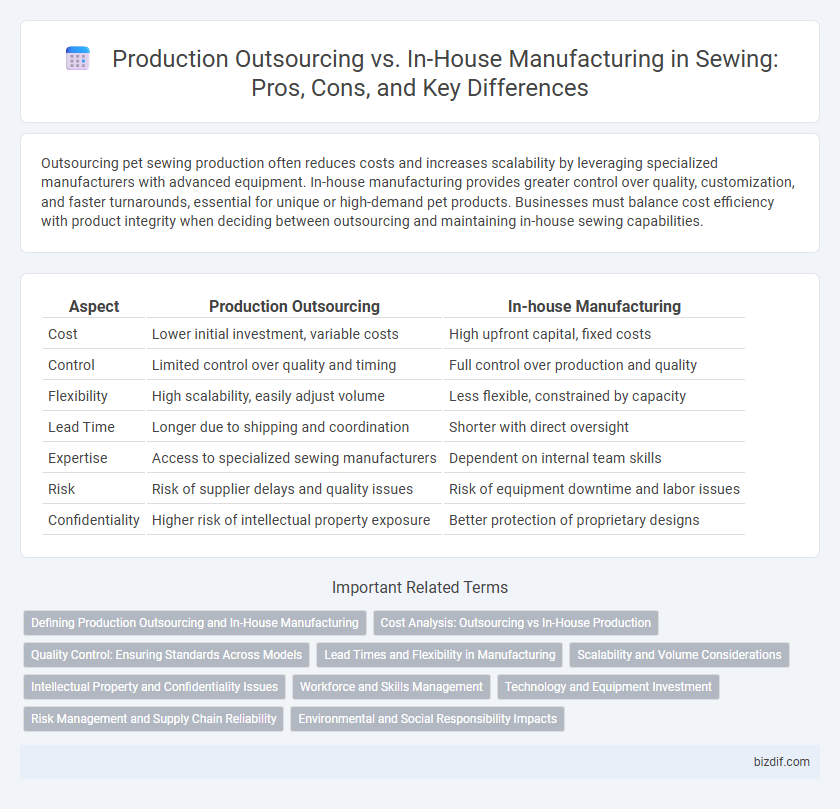 Production Outsourcing vs. In-House Manufacturing in Sewing: Pros, Cons, and Key Differences