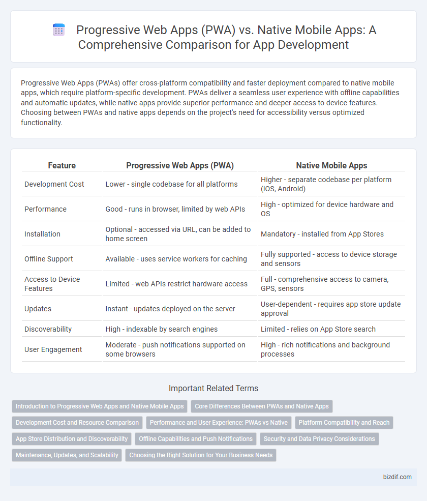 Progressive Web Apps (PWA) vs. Native Mobile Apps: A Comprehensive Comparison for App Development