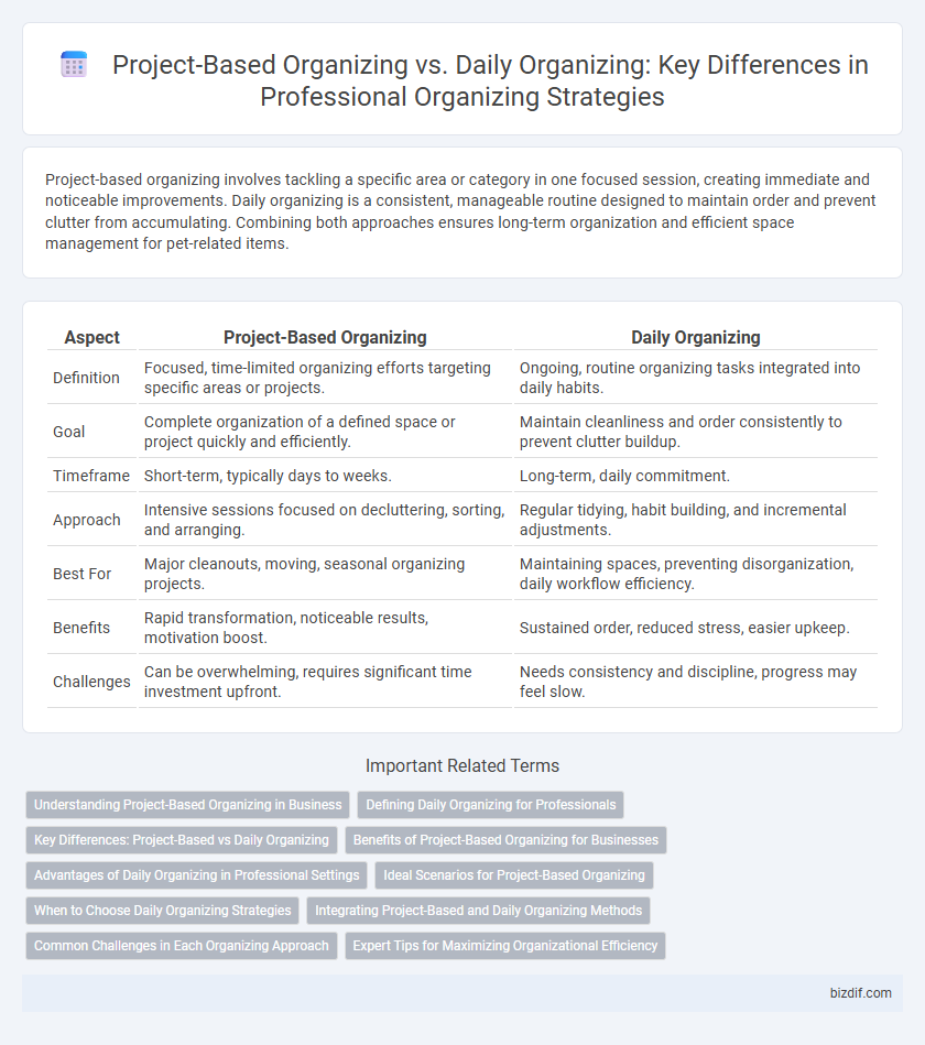 Project-Based Organizing vs. Daily Organizing: Key Differences in Professional Organizing Strategies