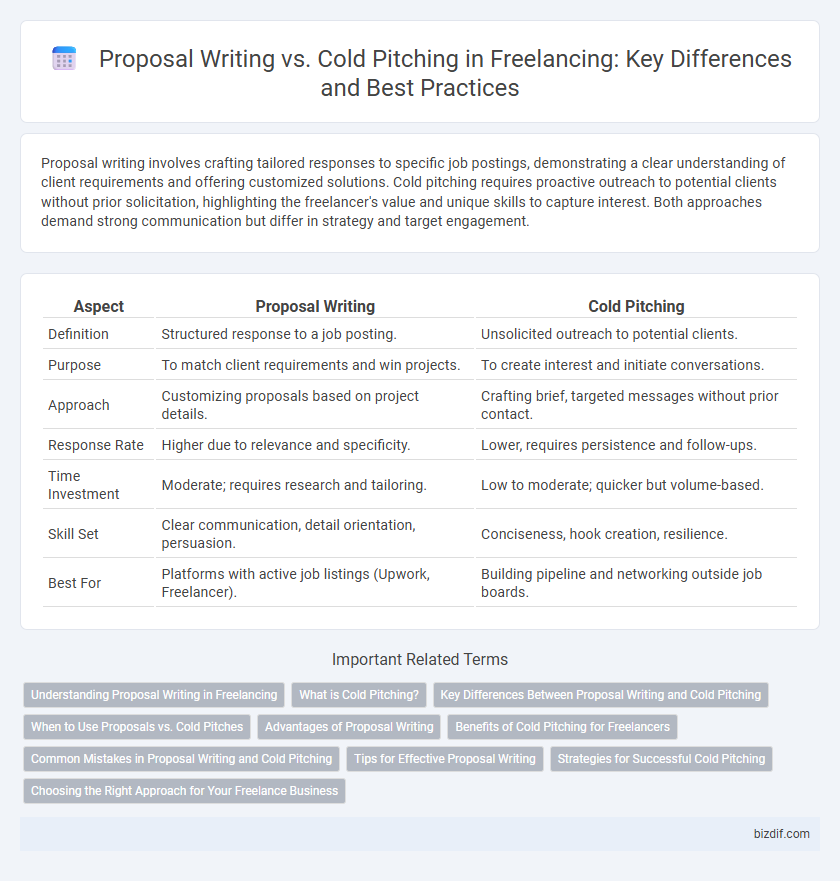Proposal Writing vs. Cold Pitching in Freelancing: Key Differences and Best Practices