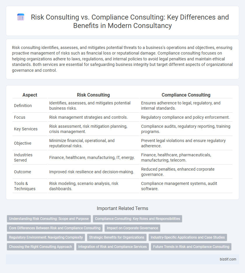 Risk Consulting vs. Compliance Consulting: Key Differences and Benefits in Modern Consultancy
