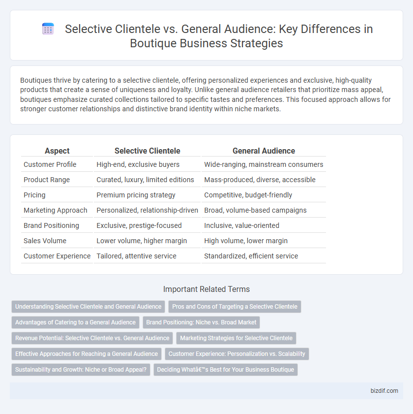 Selective Clientele vs. General Audience: Key Differences in Boutique Business Strategies