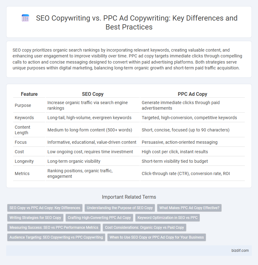 SEO Copywriting vs. PPC Ad Copywriting: Key Differences and Best Practices