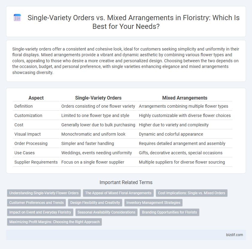 Single-Variety Orders vs. Mixed Arrangements in Floristry: Which Is Best for Your Needs?