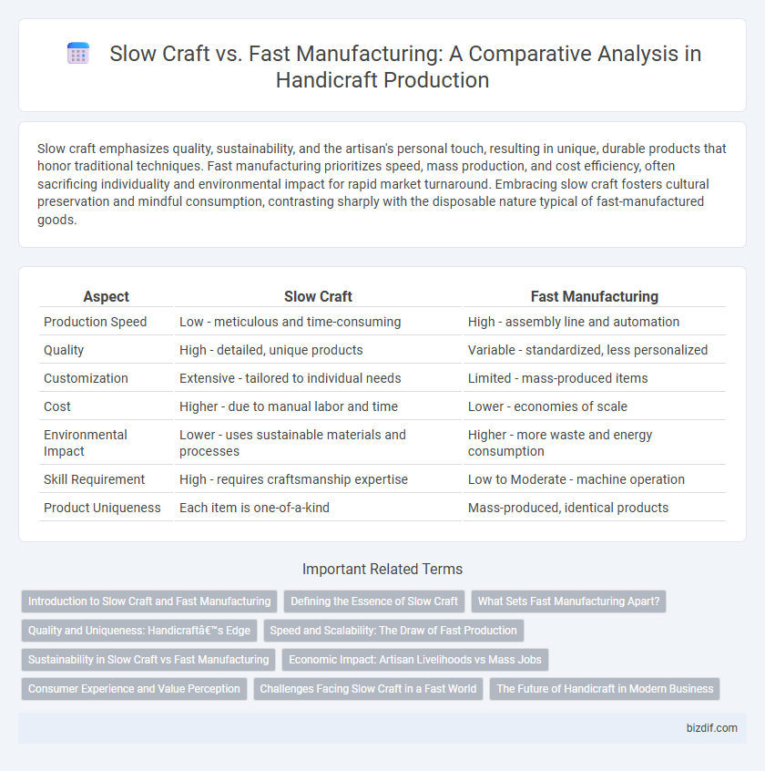 Slow Craft vs. Fast Manufacturing: A Comparative Analysis in Handicraft Production