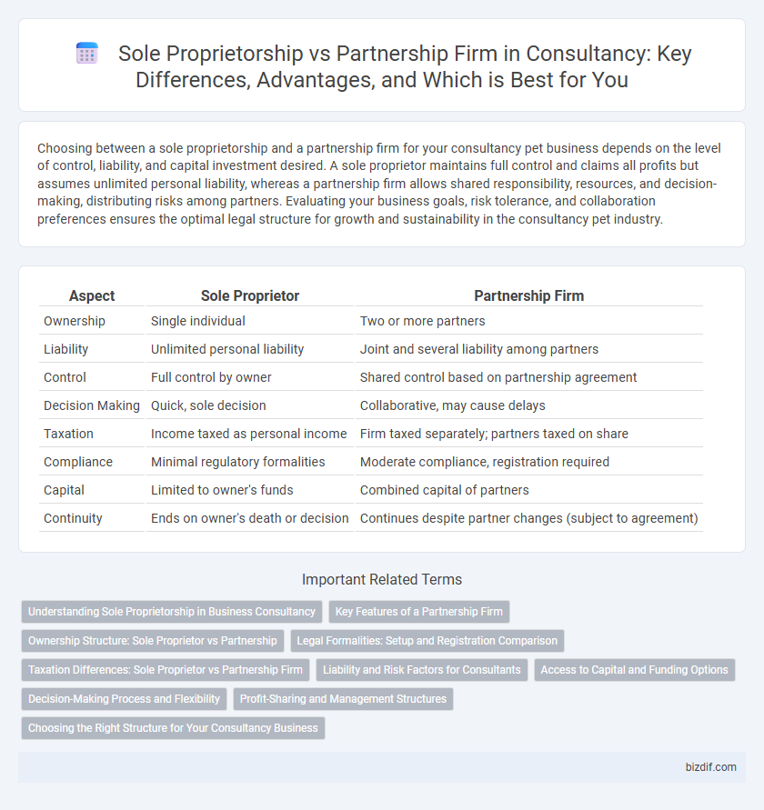 Sole Proprietorship vs Partnership Firm in Consultancy: Key Differences, Advantages, and Which is Best for You