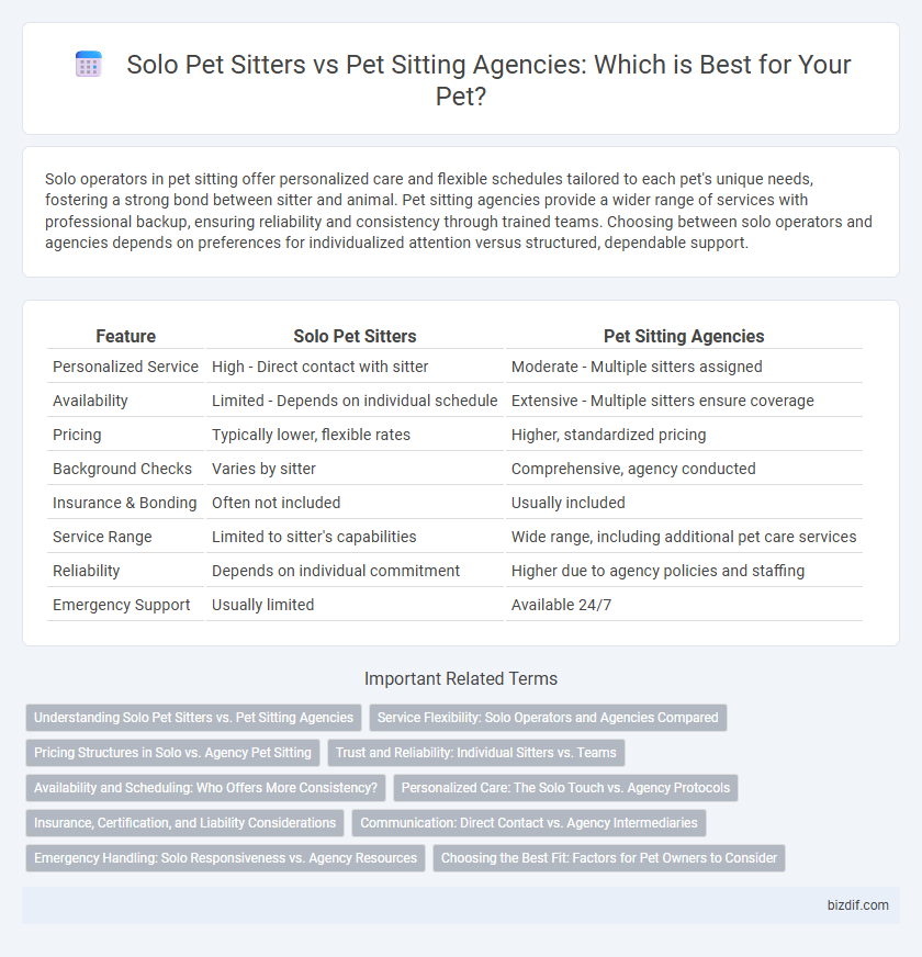 Solo Pet Sitters vs Pet Sitting Agencies: Which is Best for Your Pet?