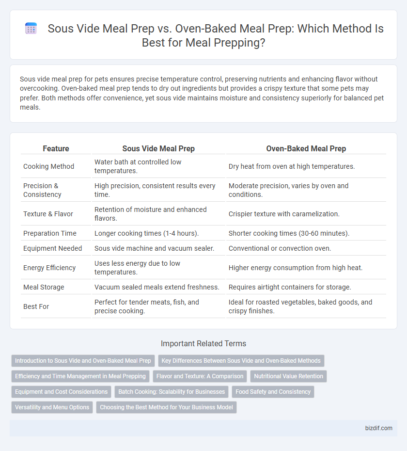 Sous Vide Meal Prep vs. Oven-Baked Meal Prep: Which Method Is Best for Meal Prepping?