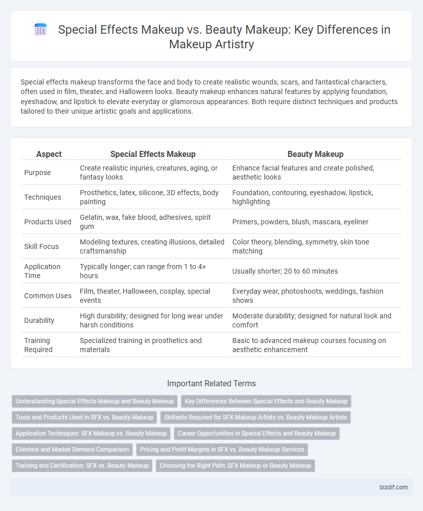 Special Effects Makeup vs. Beauty Makeup: Key Differences in Makeup Artistry