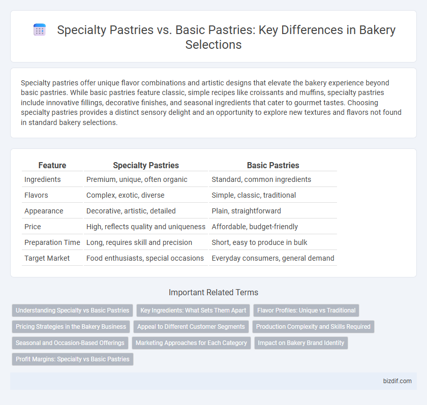 Specialty Pastries vs. Basic Pastries: Key Differences in Bakery Selections