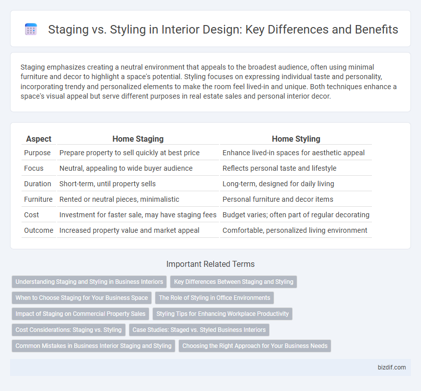 Staging vs. Styling in Interior Design: Key Differences and Benefits