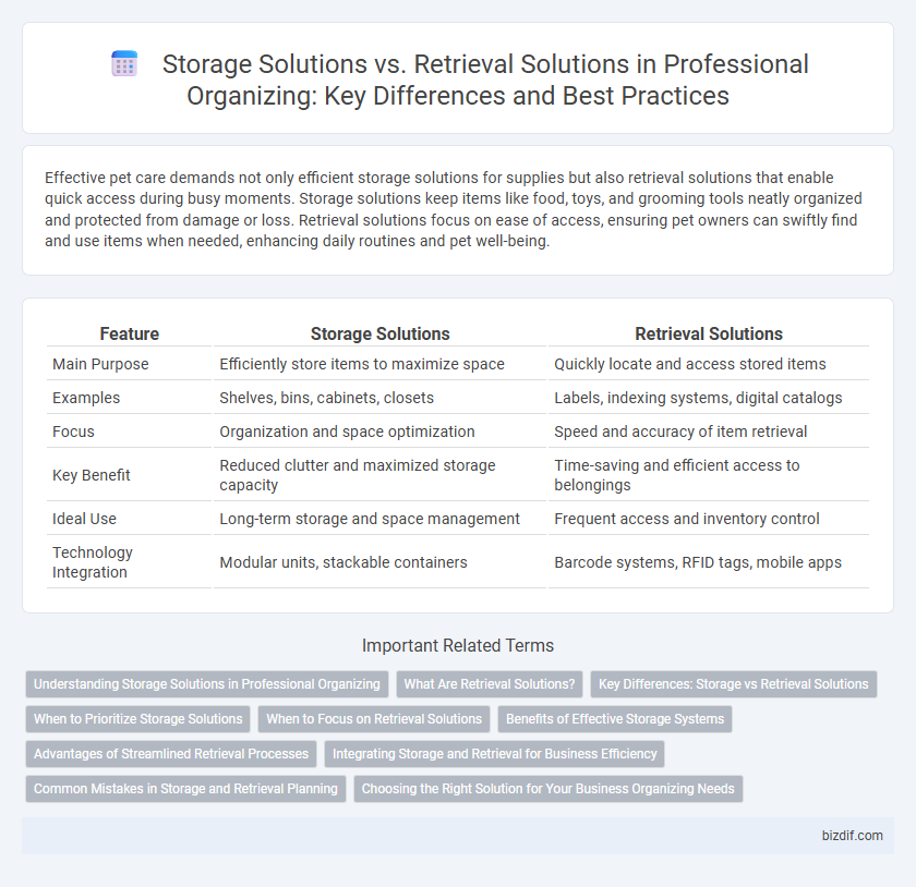 Storage Solutions vs. Retrieval Solutions in Professional Organizing: Key Differences and Best Practices