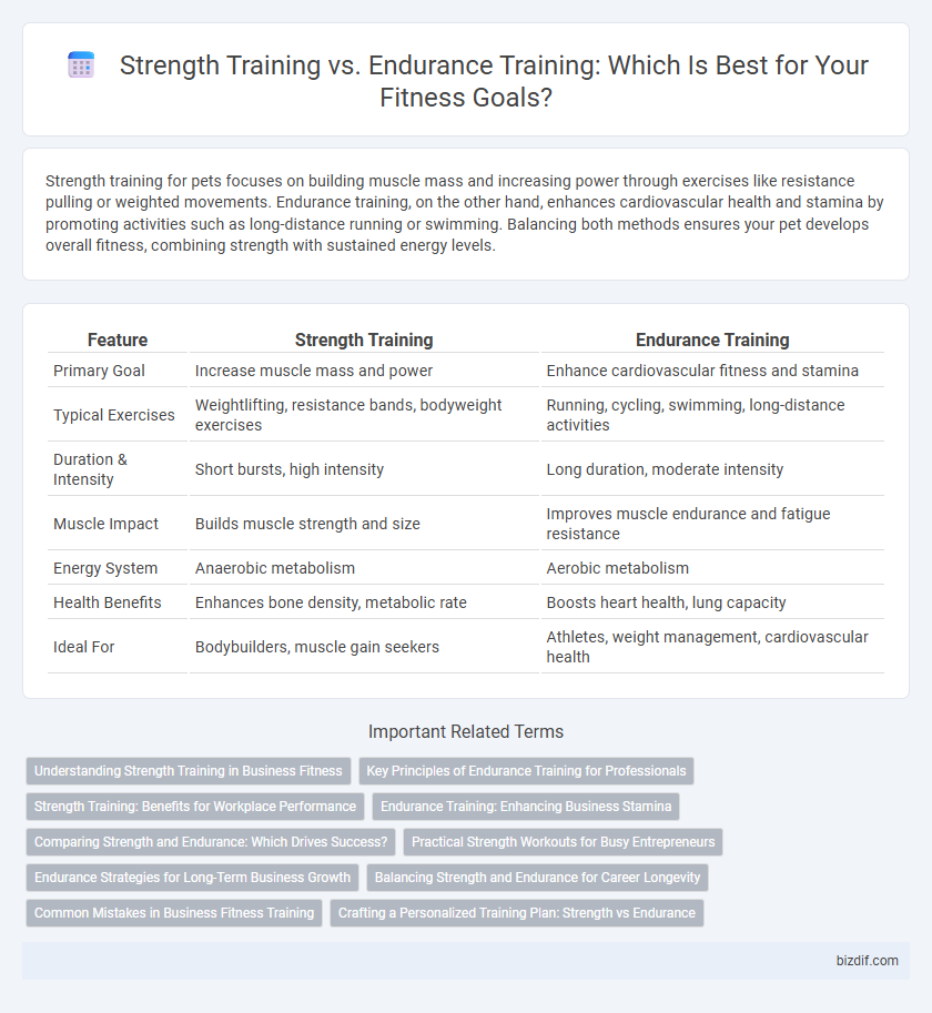 Strength Training vs. Endurance Training: Which Is Best for Your Fitness Goals?