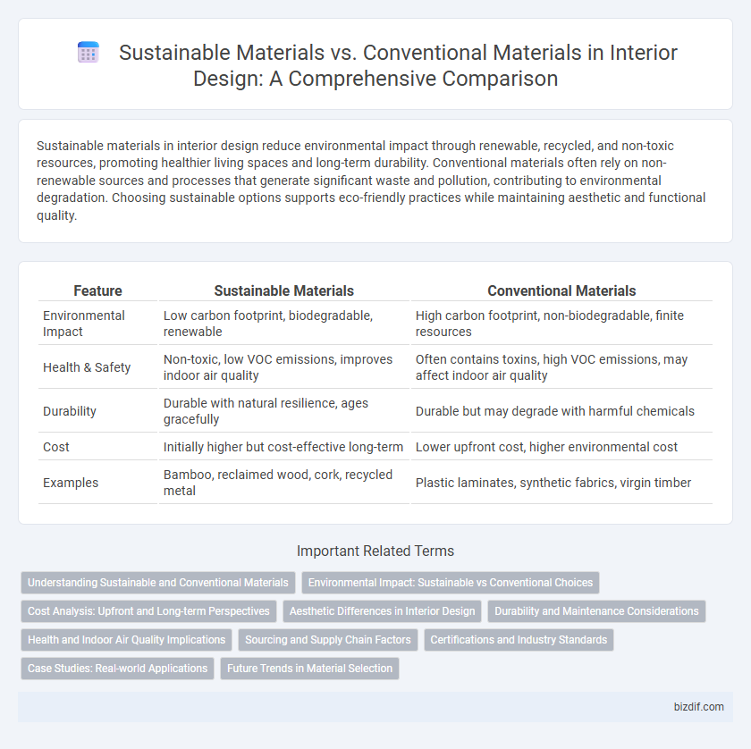 Sustainable Materials vs. Conventional Materials in Interior Design: A Comprehensive Comparison
