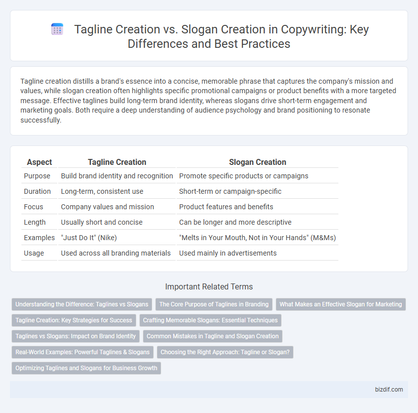 Tagline Creation vs. Slogan Creation in Copywriting: Key Differences and Best Practices