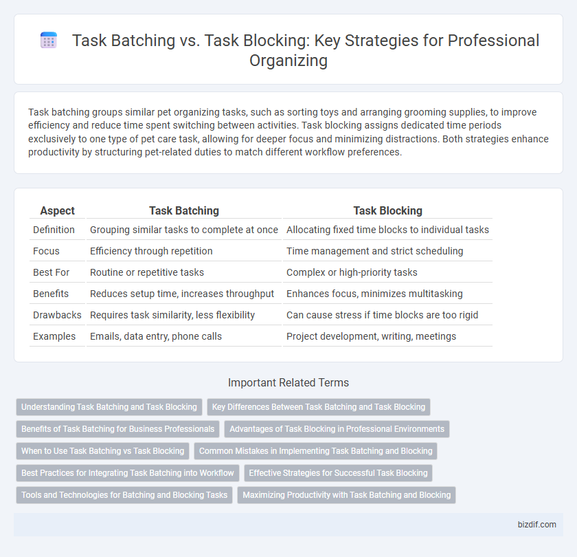 Task Batching vs. Task Blocking: Key Strategies for Professional Organizing