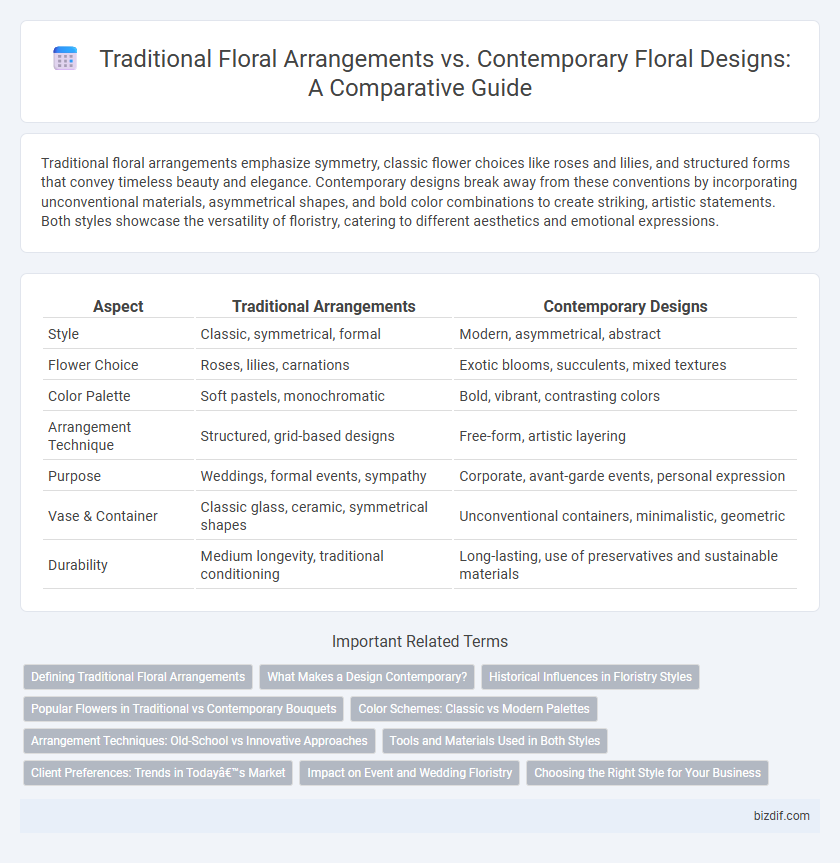 Traditional Floral Arrangements vs. Contemporary Floral Designs: A Comparative Guide