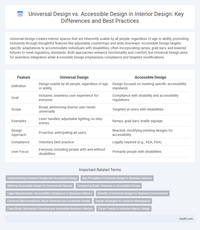 Universal Design vs. Accessible Design in Interior Design: Key Differences and Best Practices