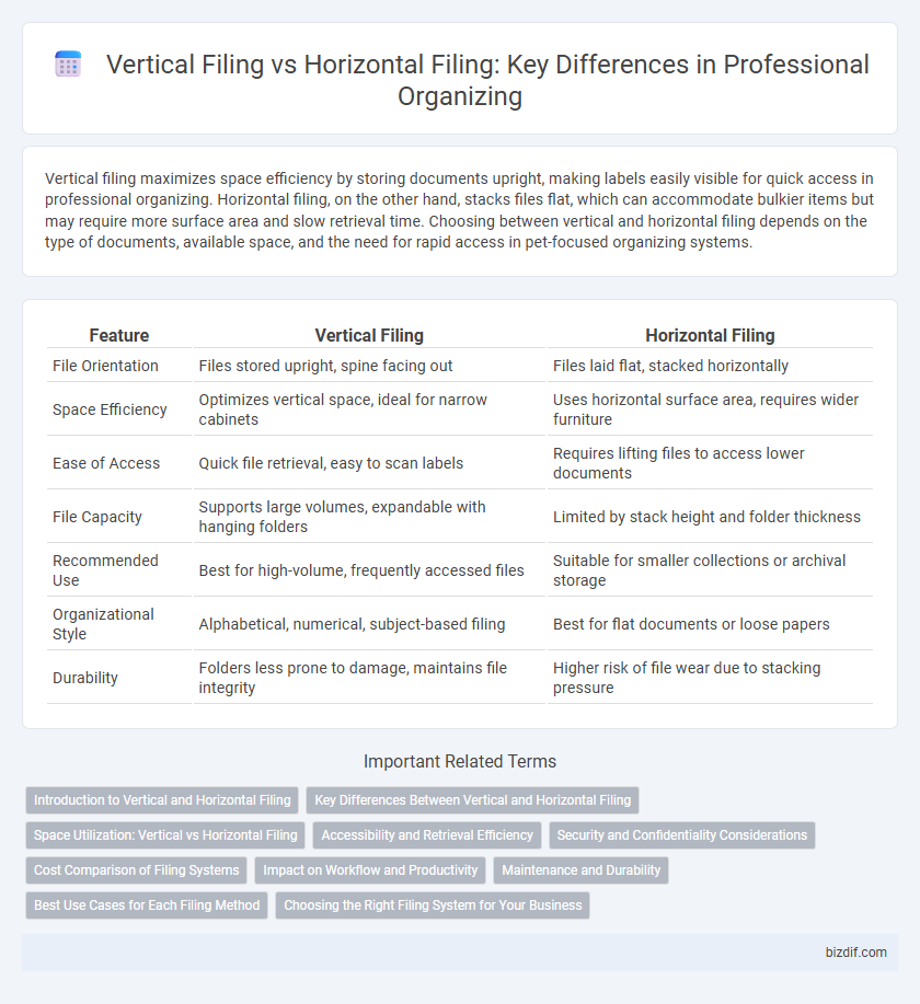 Vertical Filing vs Horizontal Filing: Key Differences in Professional Organizing