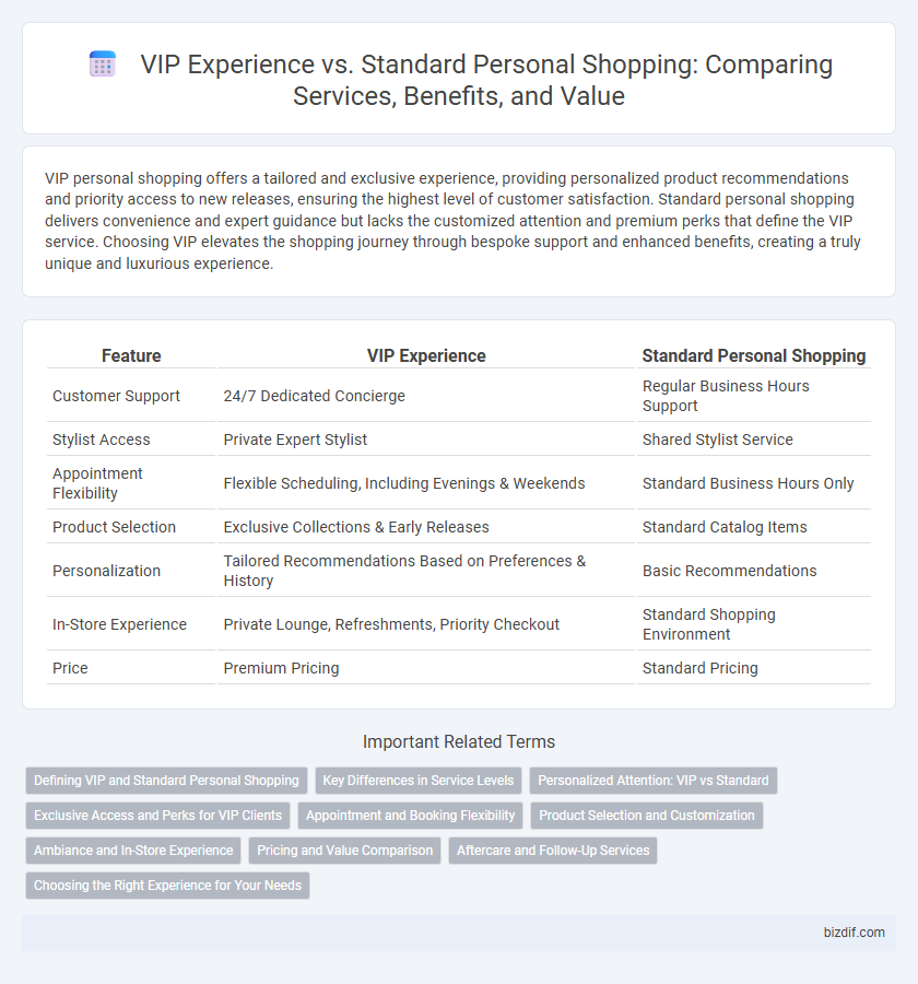 VIP Experience vs. Standard Personal Shopping: Comparing Services, Benefits, and Value