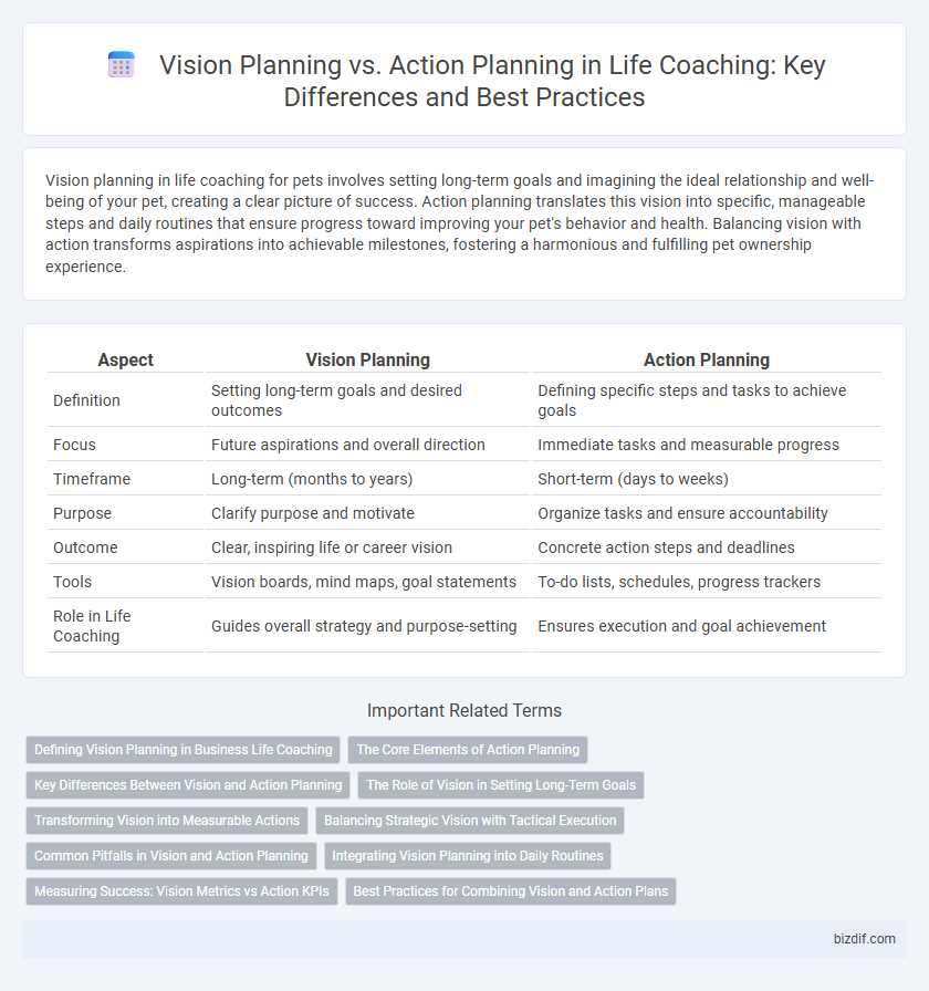 Vision Planning vs. Action Planning in Life Coaching: Key Differences and Best Practices