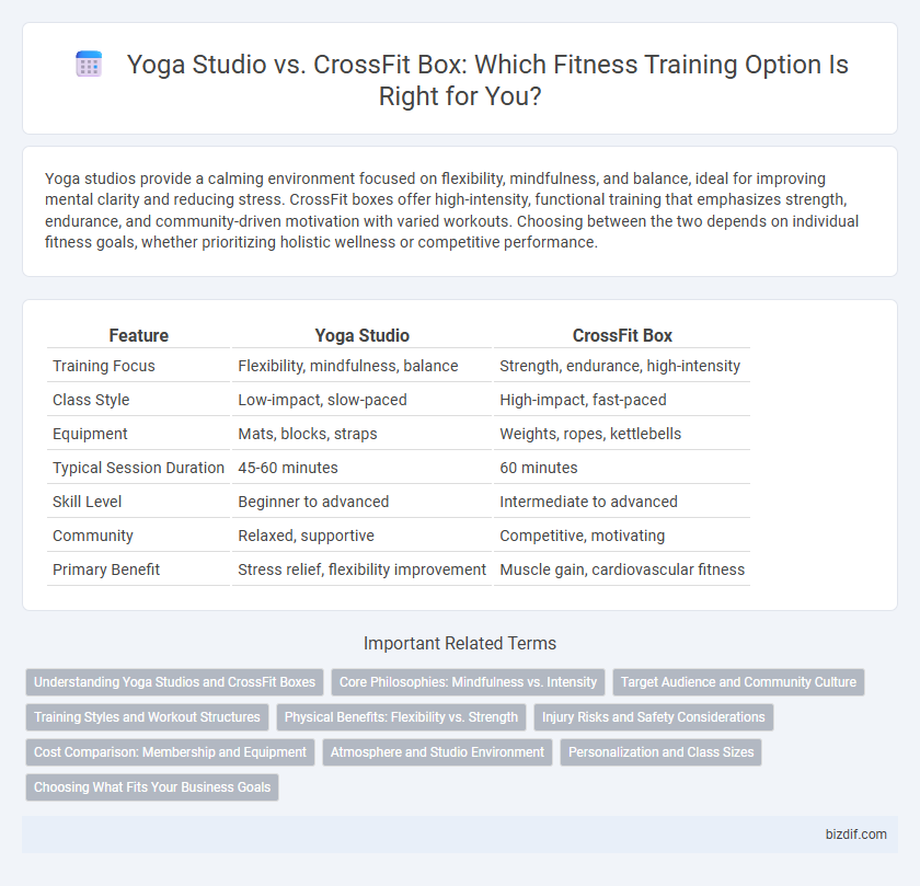 Yoga Studio vs. CrossFit Box: Which Fitness Training Option Is Right for You?