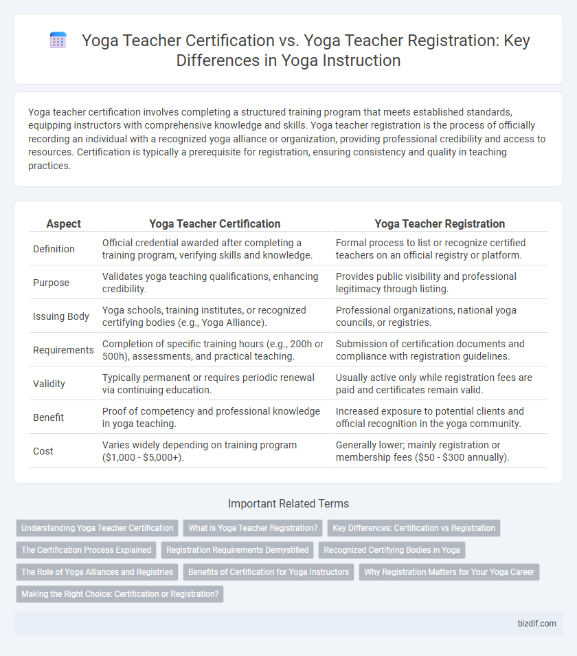Yoga Teacher Certification vs. Yoga Teacher Registration: Key Differences in Yoga Instruction