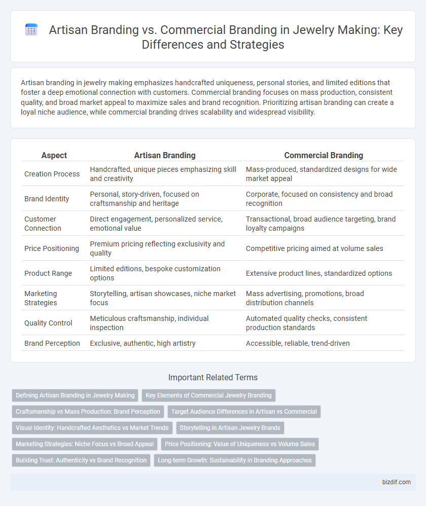 Artisan Branding vs. Commercial Branding in Jewelry Making: Key Differences and Strategies