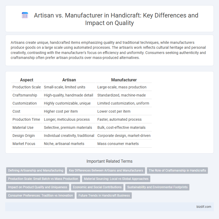 Artisan vs. Manufacturer in Handicraft: Key Differences and Impact on Quality