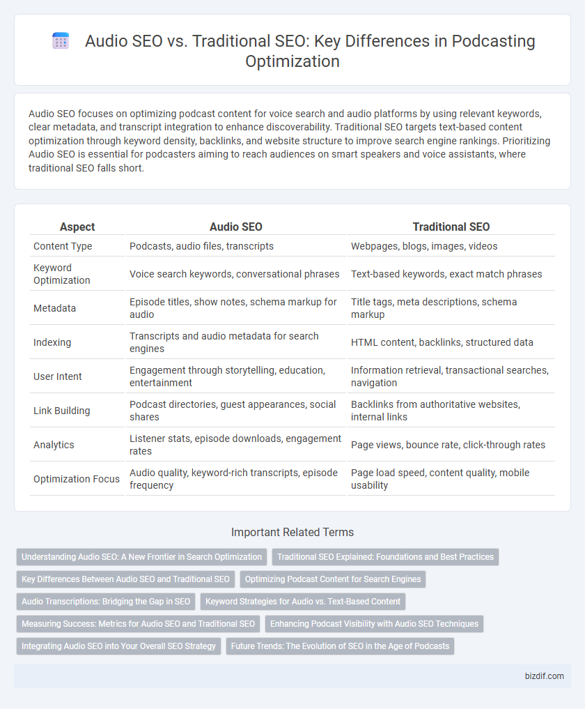 Audio SEO vs. Traditional SEO: Key Differences in Podcasting Optimization
