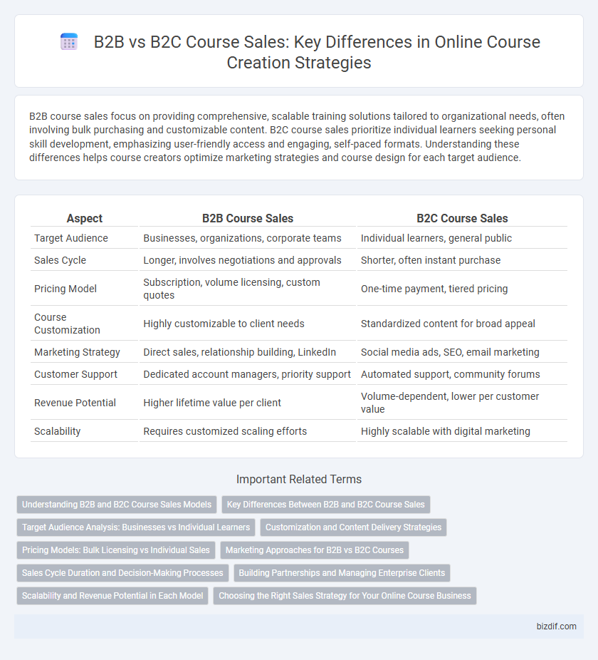 B2B vs B2C Course Sales: Key Differences in Online Course Creation Strategies