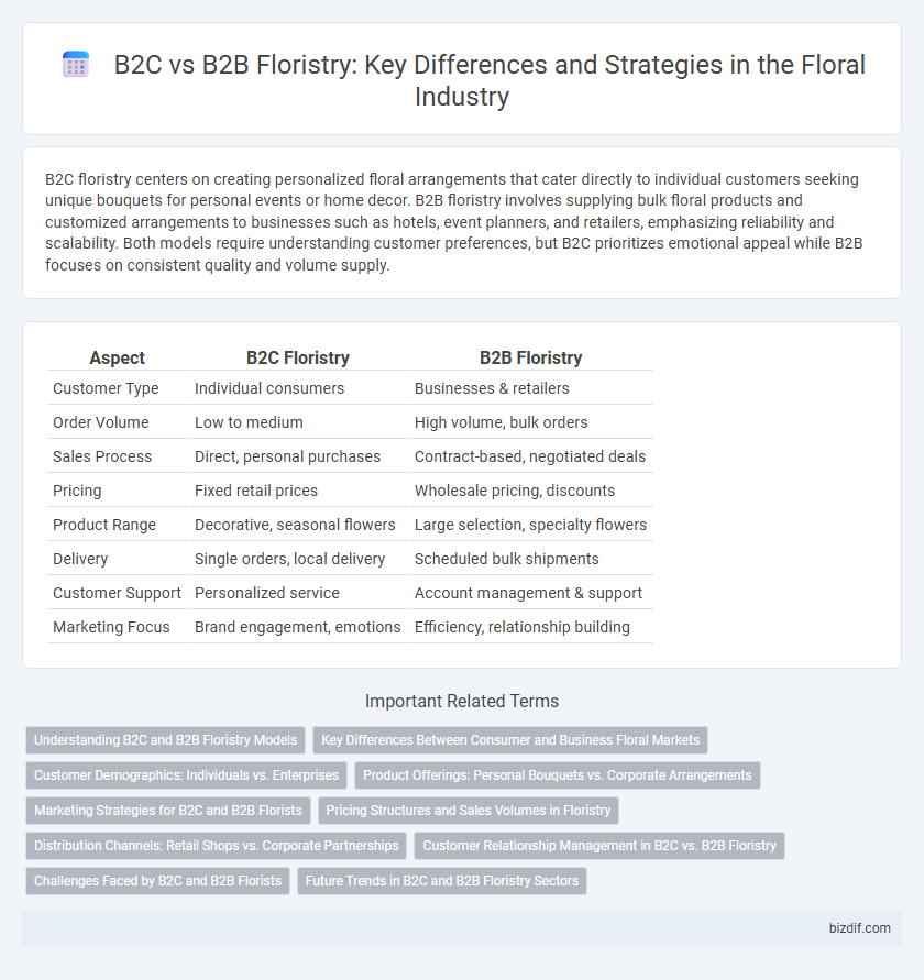 B2C vs B2B Floristry: Key Differences and Strategies in the Floral Industry
