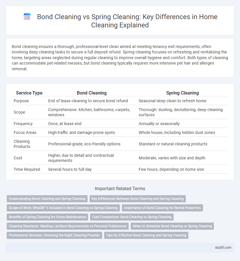 Bond Cleaning vs Spring Cleaning: Key Differences in Home Cleaning Explained