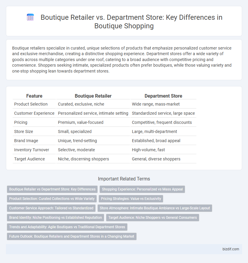 Boutique Retailer vs. Department Store: Key Differences in Boutique Shopping