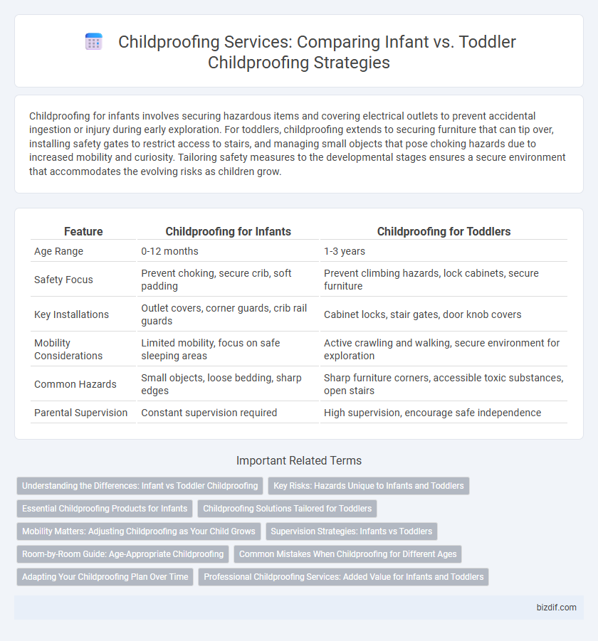 Childproofing Services: Comparing Infant vs. Toddler Childproofing Strategies
