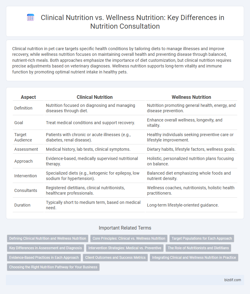 Clinical Nutrition vs. Wellness Nutrition: Key Differences in Nutrition Consultation