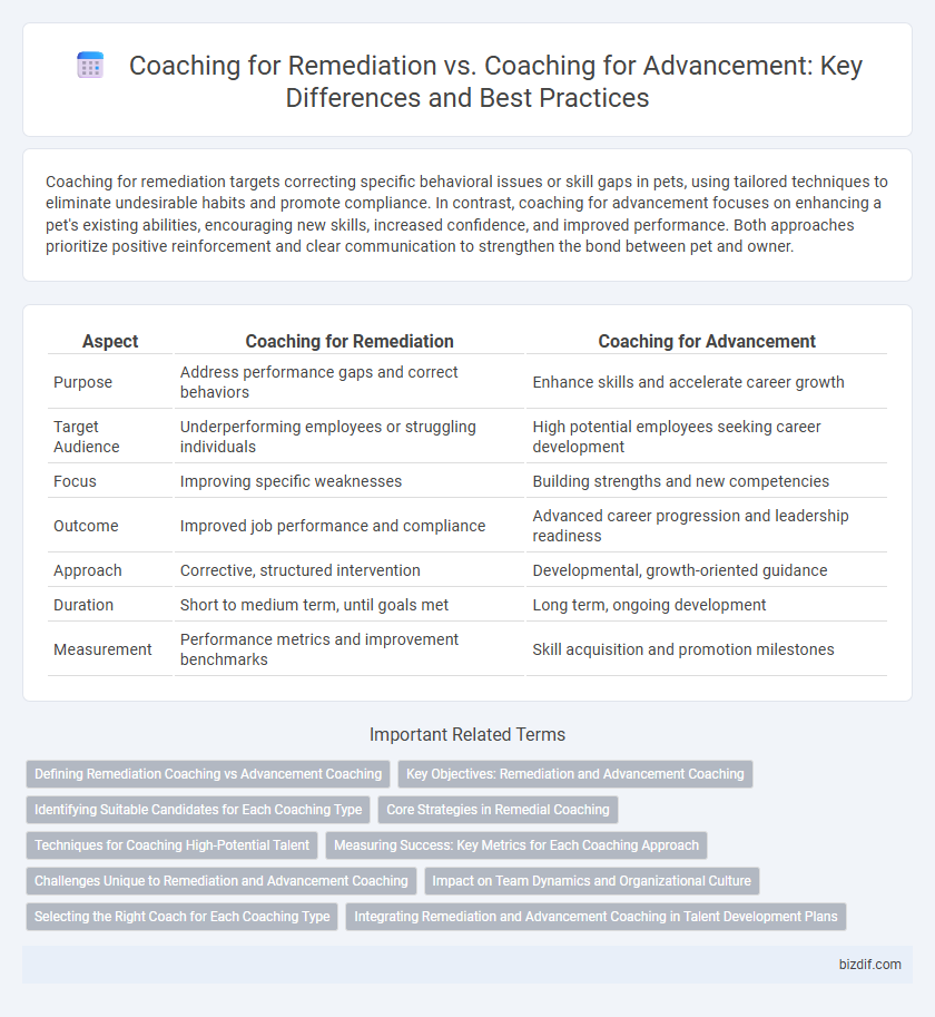 Coaching for Remediation vs. Coaching for Advancement: Key Differences and Best Practices