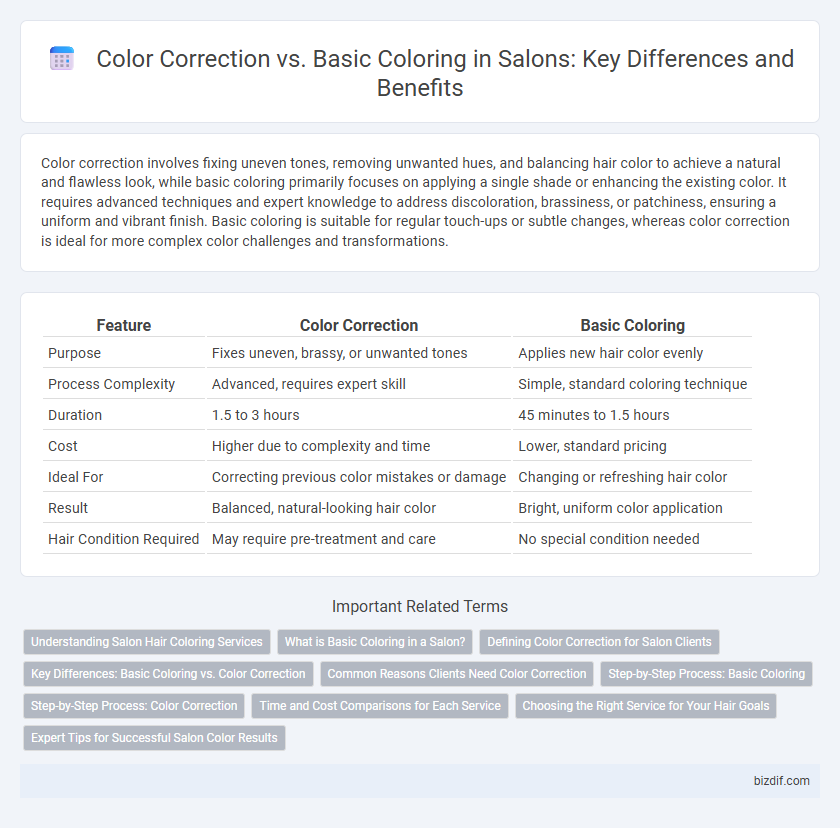 Color Correction vs. Basic Coloring in Salons: Key Differences and Benefits