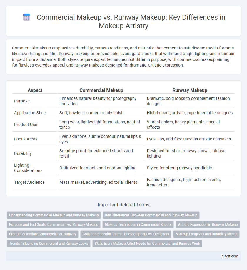 Commercial Makeup vs. Runway Makeup: Key Differences in Makeup Artistry