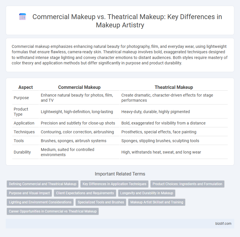 Commercial Makeup vs. Theatrical Makeup: Key Differences in Makeup Artistry