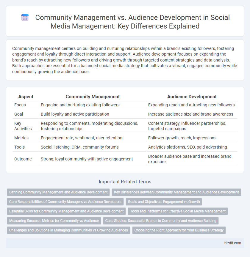 Community Management vs. Audience Development in Social Media Management: Key Differences Explained