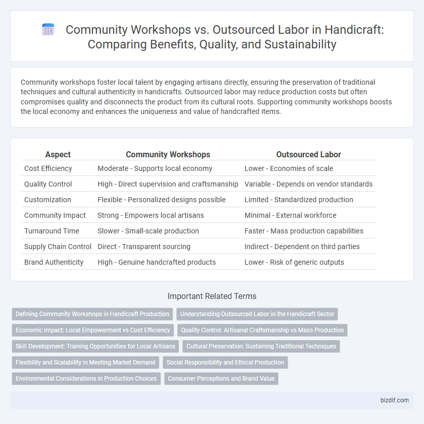 Community Workshops vs. Outsourced Labor in Handicraft: Comparing Benefits, Quality, and Sustainability