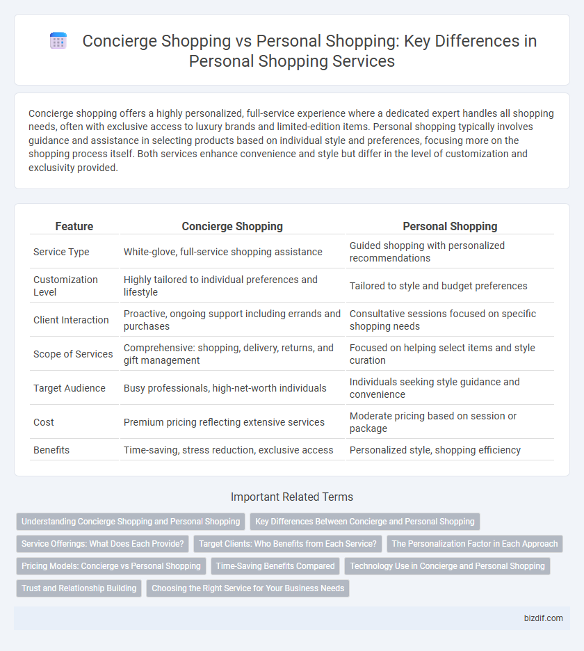 Concierge Shopping vs Personal Shopping: Key Differences in Personal Shopping Services