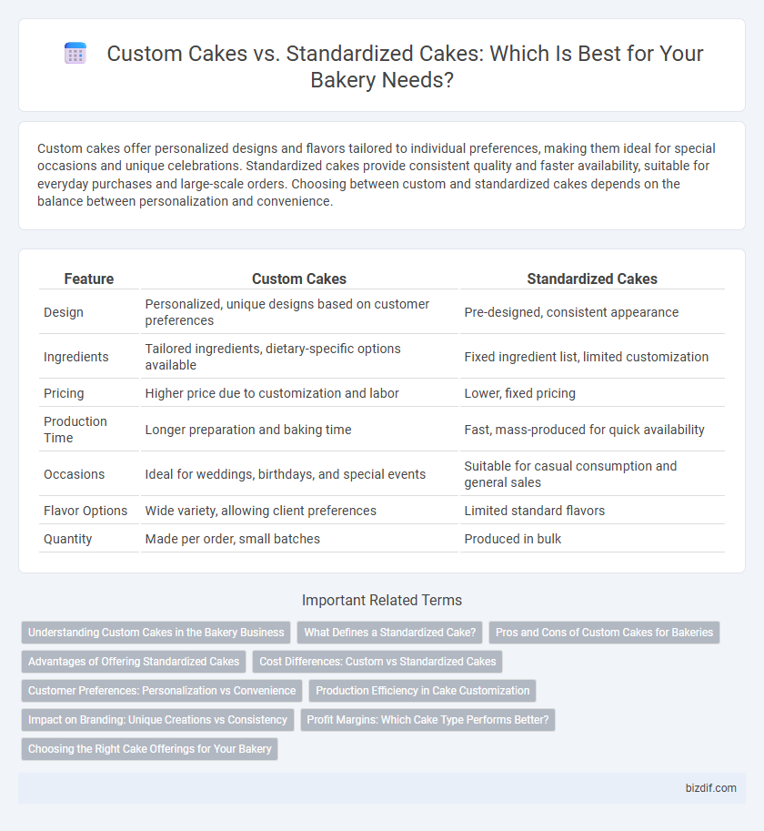 Custom Cakes vs. Standardized Cakes: Which Is Best for Your Bakery Needs?