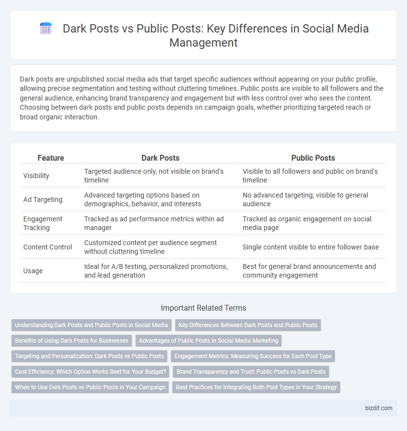 Dark Posts vs Public Posts: Key Differences in Social Media Management