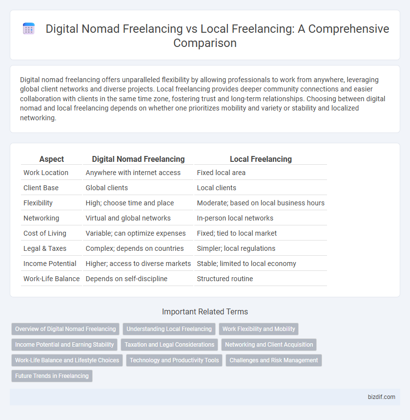 Digital Nomad Freelancing vs Local Freelancing: A Comprehensive Comparison